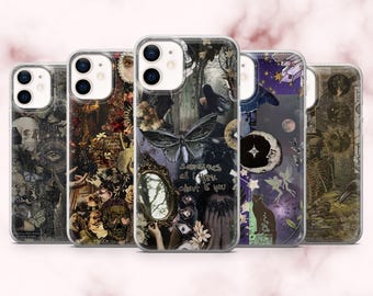 Whimsigoth Handyhülle Whimsical Gothic Dark Cover für iPhone 16, 15, 14, 13, 12, 11 Samsung S25, S24, A16, A56 Pixel 9A, 9Pro XL, 8A 8Pro