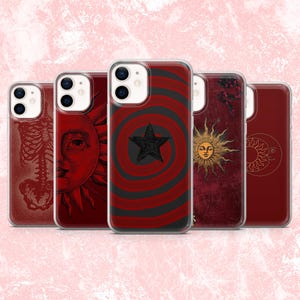Burgundy Phone Case Dark Red Cherry Red Cover for iPhone 16, 15, 14, 13, 12, 11 Samsung S25, S24F, S23, A16, A56 Pixel 9A, 9Pro XL, 8A 8Pro