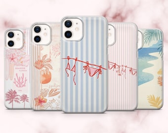 Beach Beach Beach Beach Cover Cover für iPhone 16, 15, 14, 13, 12, 11 Samsung S25, S24, A16, A56 Pixel 9A, 9Pro XL, 8A, 8Pro