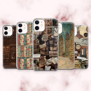 Librarian Phone Case Bookish Vintage Book Cover for iPhone 16, 15, 14, 13, 12, 11 Samsung S25, S24, A16, A56 Pixel 9A, 9Pro XL, 8A 8Pro