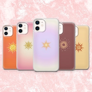 Sun Phone Case Sunshine Boho Sun Cover for iPhone 16, 15, 14, 13, 12, 11 Samsung S25, S24F, S23, A16, A56 Pixel 9A, 9Pro XL, 8A, 8Pro