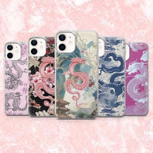 Japan Art Phone Case Dragon Japanese Cover for iPhone 16, 15, 14, 13, 12, 11 Samsung S25, S24F, S23, A16, A56 Pixel 9A, 9Pro XL, 8A 8Pro