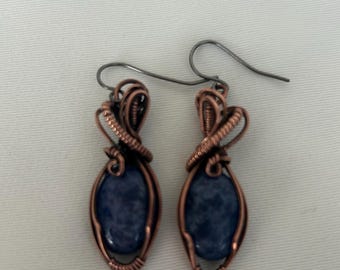 Blue Sodalite Earrings Hypoallergenic