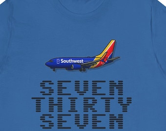 Southwest 737 T-Shirt For Pilot Gift For Aviation Enthusiast Shirt For Plane Spotter Tee For AvGeek Apparel Airplane Shirt Boeing 737 B737