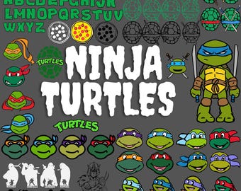 Ninja Turtles Bundle, Cricut, Silhouette, Ninja Turtles SVG PNG Clipart Bundle | Instant Download