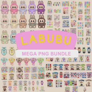 Pacote Completo de Clipart: Arquivos PNG, SVG e DXF de Personagens de Desenho Animado (Download Digital)