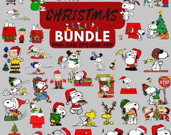 Paquete de Snoopy en formato SVG para Navidad - Paquete de Snoopy en formato PNG para Navidad - Snoopy divertido en formato SVG - Perro de dibujos animados en formato SVG - Clipart de Snoopy - Snoopy lindo en formato PNG