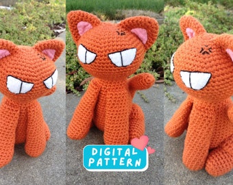 Fruits Basket Kyo Cat PDF Amigurumi Crochet Pattern, Zodiac Animal Crochet, Anime Amigurumi Cute Cat Step by Step Crochet Tutorial