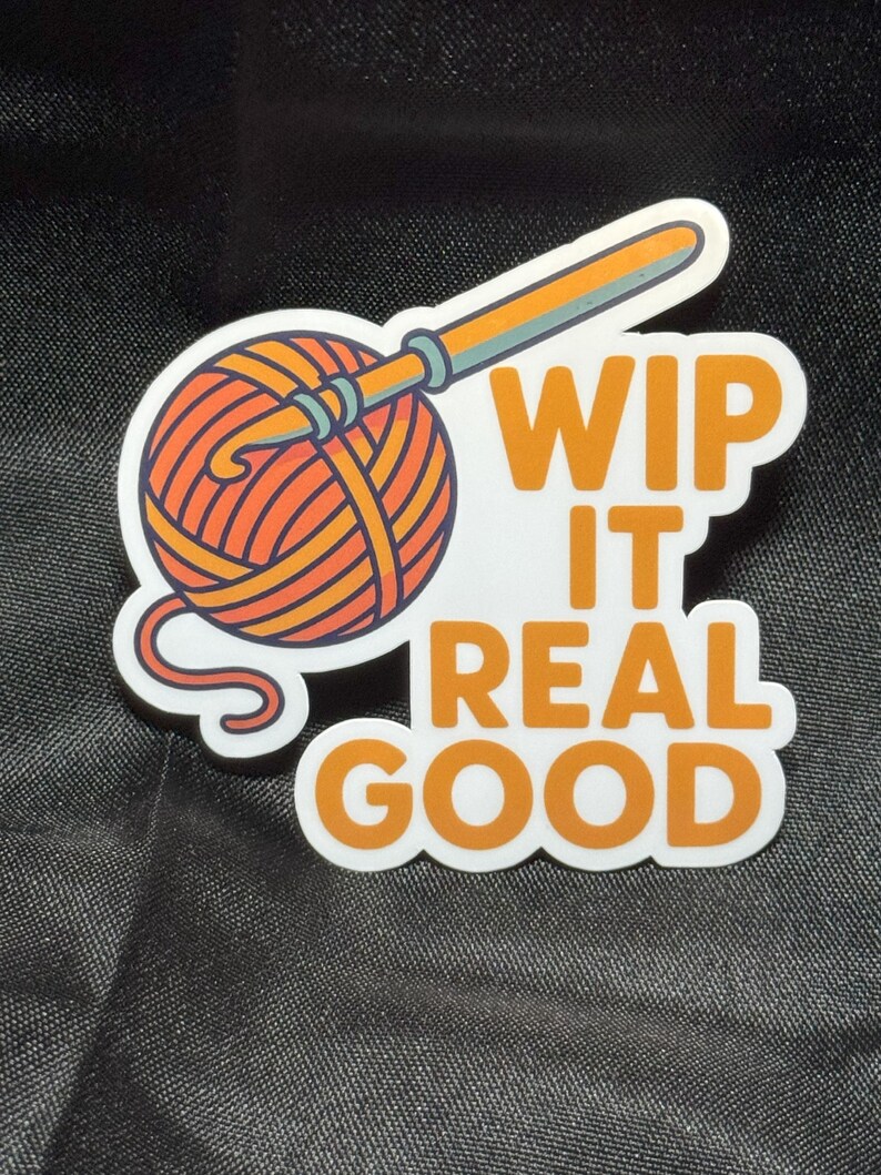 Work in Progress Crochet Sticker - Etsy