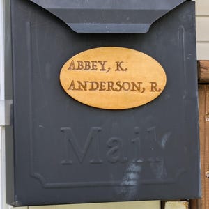 Custom Mailbox Name Sign-- Personalized Wood Plaque