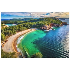 Acadia National Park Canvas Print: Maine Coastal Landscape Wall Art