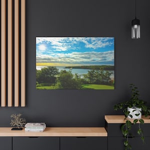 Maine Windjammer Sailboat Print: Glen Cove Coastal Sunrise