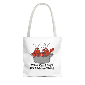 Maine Lobster Tote Bag: Durable Polyester Beach Bag, Nautical Summer Accessory