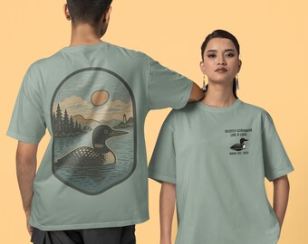 Funny Loon Comfort Colors T-Shirt – Silently Screaming, Maine Wildlife Back Print
