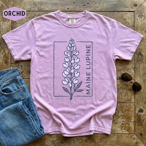 Maine Lupine Floral Tee | Lupine Flower T-Shirt image 7