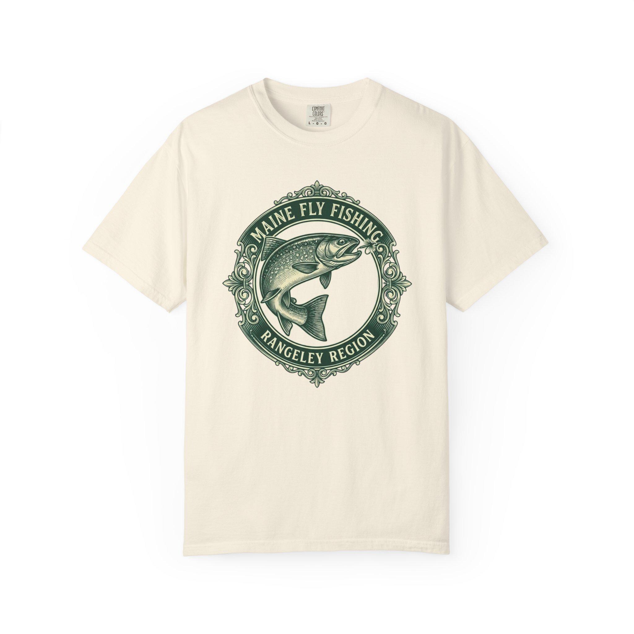 Maine Fly Fishing T-shirt, Rangeley Region Trout Tee, Comfort 