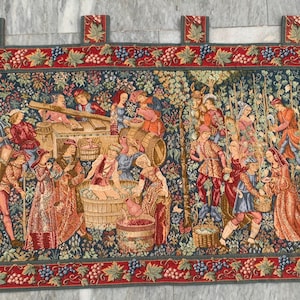 2x3 French Pictorial Tapestry Vintage Wall Hanging Tapestry  Home Decor Tapestry Stunning Tapestry 95x60 cm Free shipping