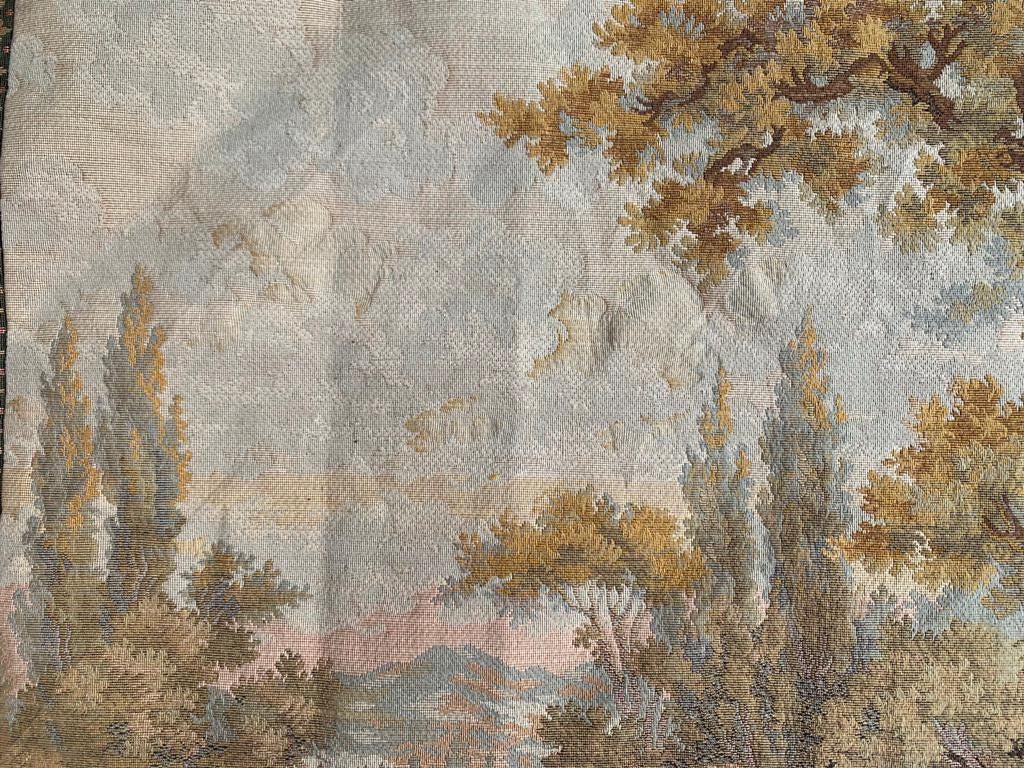 ヴィンテージ フランス絵画タペストリー：ロマンチックな壁掛け（160 x