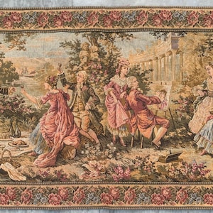 2x3 French Pictorial Tapestry Vintage Wall Hanging Tapestry  Home Decor Tapestry Romantic Tapestry 105x60 cm Free shipping