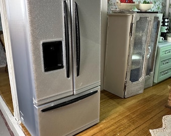 Modern miniature refrigerator 1:12 scale