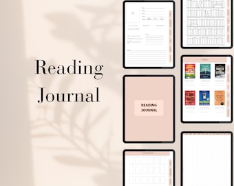 Digital Reading Journal – Book Tracker, Library (PDF File)