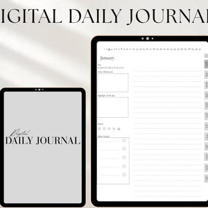 Undated Digital Journal, Minimalist GoodNotes Notebook, Wellness Journal for iPad, Mindfulness Diary, Daily Journal, No Year Included