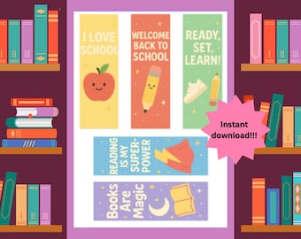 Back to School Bookmarks for Kids | Motivational Reading, Grades 1-4 (PDF)