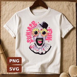 Terrifier Art the Clown Sunglasses SVG PNG: Horror Movie Fan Design (Digital Download)