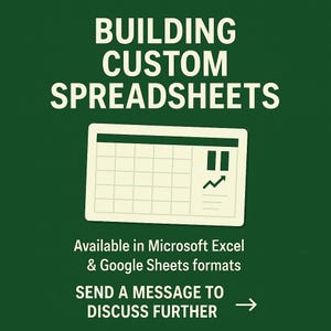Custom Excel Or Google Sheet Template - Evolved Sheets
