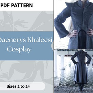 Daenerys Cosplay Sewing Pattern: Medieval Dragon Dress (A4 Print at Home)