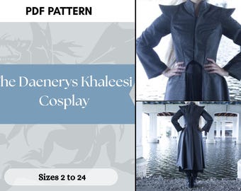 Daenerys Cosplay Sewing Pattern: Medieval Dragon Dress (A4 Print at Home)