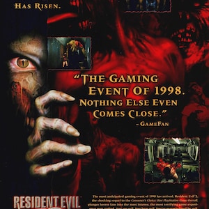 Resident Evil 2 Retro Poster  - Free Shipping