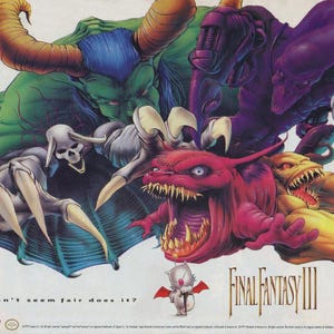 Final Fantasy 6 & 3 Bosses Poster - Free Shipping