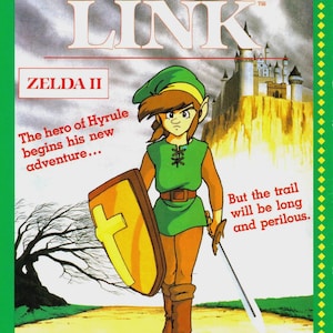 Zelda 2 Nes Promotional Poster - Free Shipping