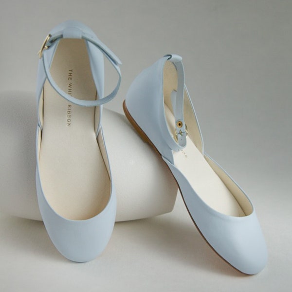 Light Blue Bridal Ballet Flats, My Something Blue Wedding Shoes, Baby Blue Shoes・Luna in Sky Blue