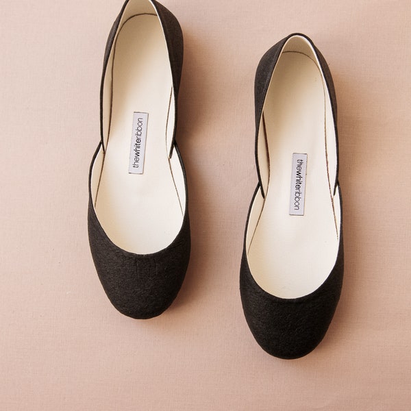 Ballerinas aus weichem Veganleder. Classic Black