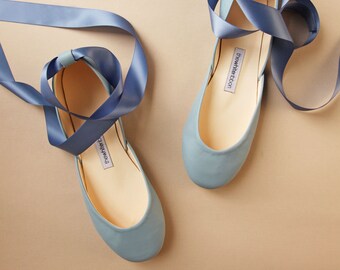 baby blue ballet shoes