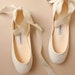 Marie-Ellen Josephides reviewed Light Ivory Swan Bolshoy Style Ballet Flats with Long Satin Ribbons