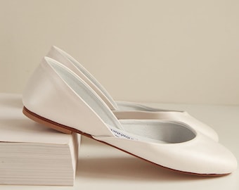 ivory ballet pumps wedding