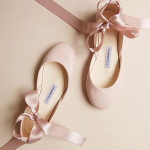 Wedding Ballet Flats, Shoes for Brides・Luna in Blush
