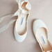 ivory leather ballet flats