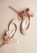 Bridal Ballet Flats • Blush Wedding Shoes • Pumps with Satin Ribbons & Ankle Straps - LUNA 