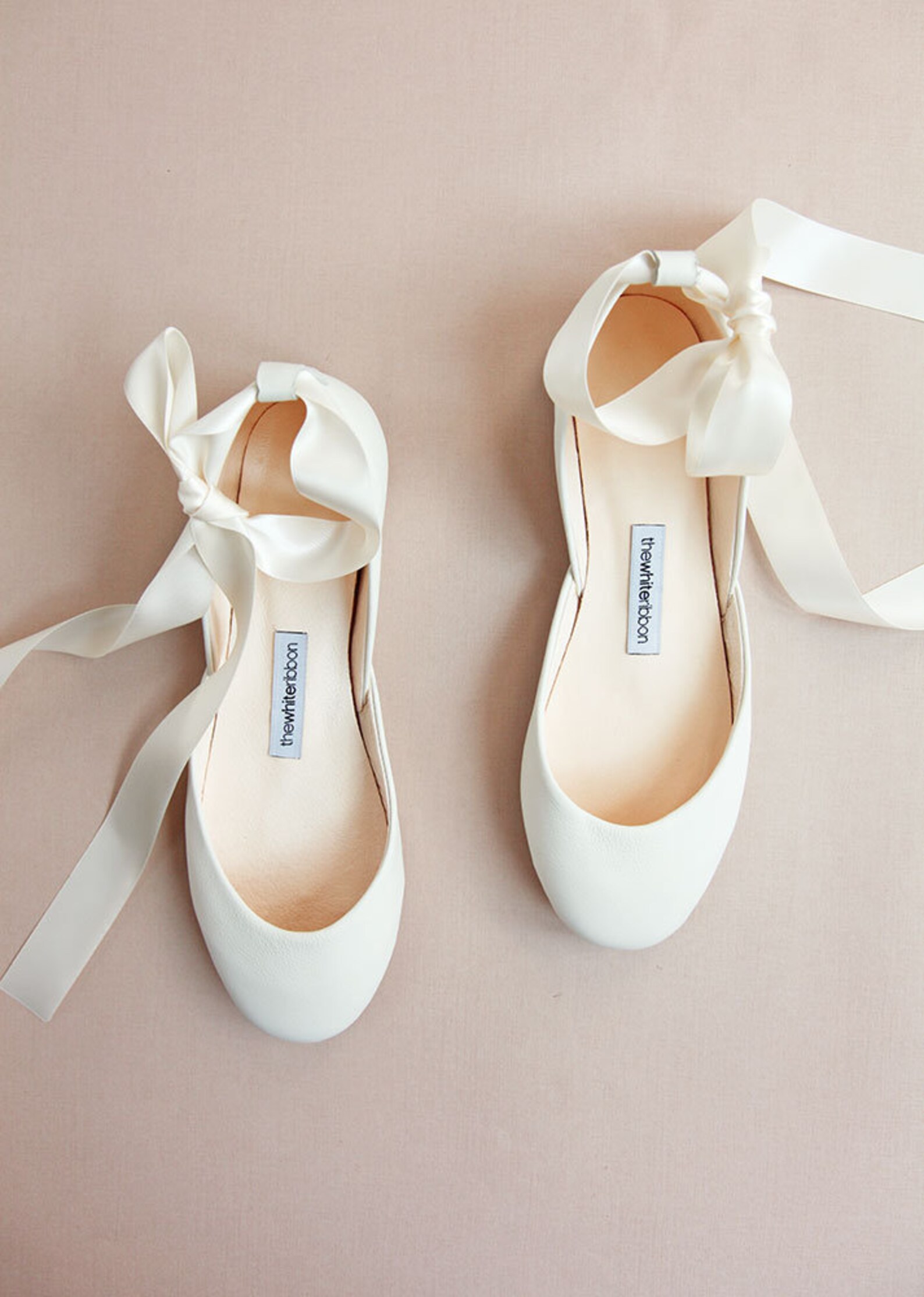 the wedding shoes | custom bridal ballet flats | ivory white pearl bridal shoes | satin and french lace | made to order