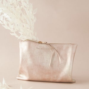 Rose Gold Bridal Purse, Bridesmaids gift, Gift for Mom of the bride, Travel Purse ... Cloudy Rose Gold image 2