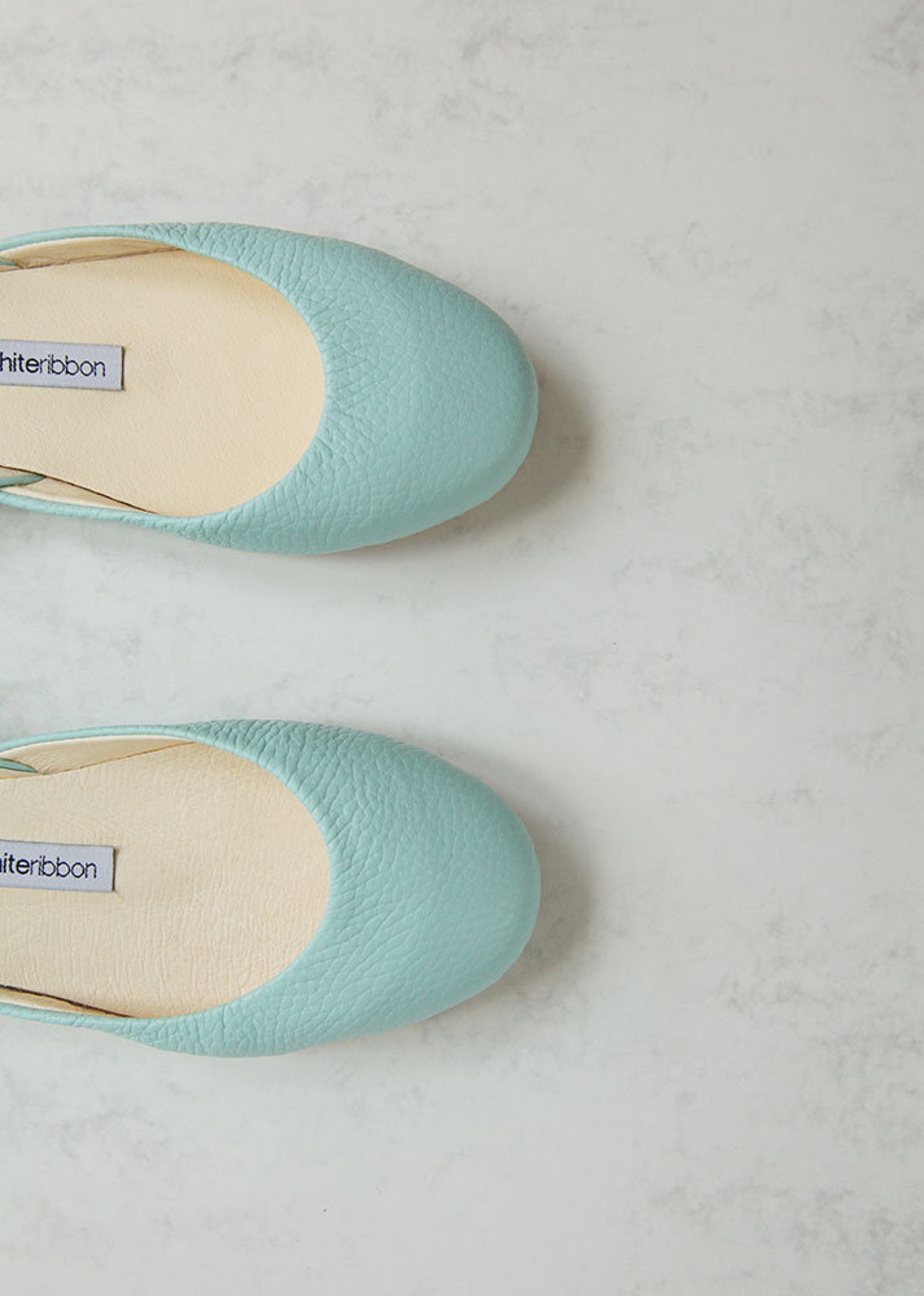 mint bridal shoes | mint blue ballet flats | my something blue | classic model | standard width | mint textured | ready to ship