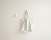 ivory large leather tote bag.....everyday or book bag