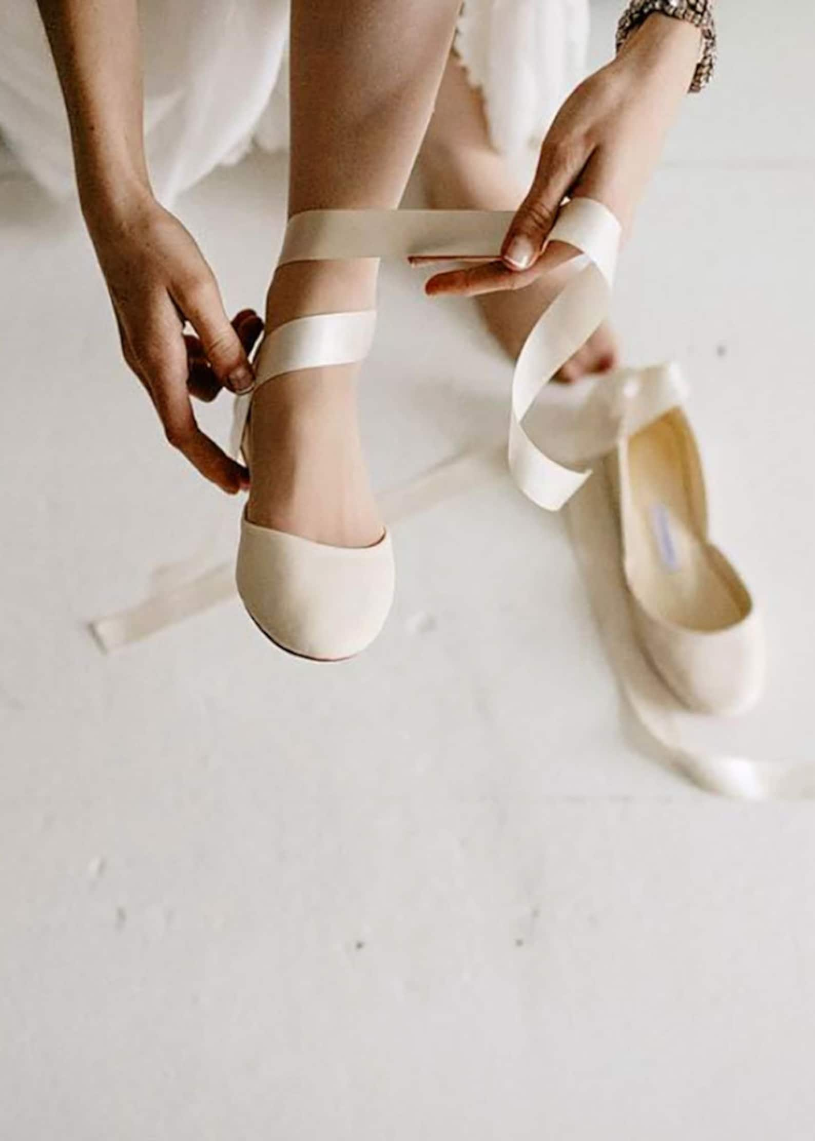 ivory ballet shoes