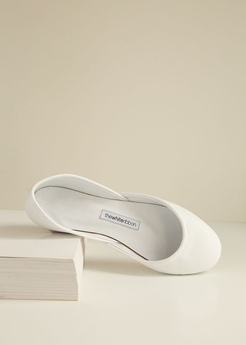 plain white ballet flats