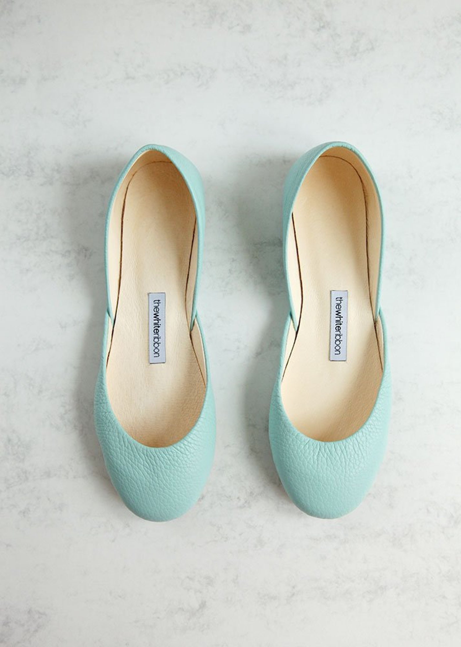 mint bridal shoes | mint blue ballet flats | my something blue | classic model | standard width | mint textured | ready to ship