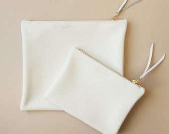 Light Ivory Bride's Clutch, Wedding Cosmetic Purse, Bridal Accessory・Noa in Light Ivory